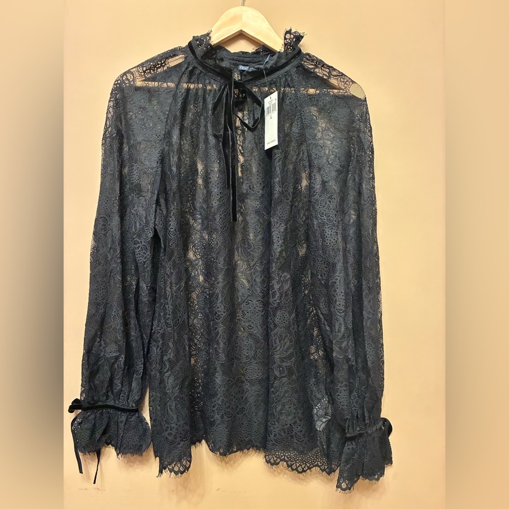 Polo by Ralph Lauren Navy Lace Blouse